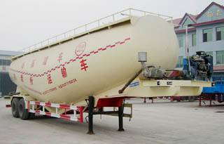 Bulk powder tank trailer and refueling tanker